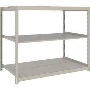 【メーカー在庫あり】 スチールラック 薄型ラック(耐荷重100Kg)1500×875×H1200 3段単体 ネオグレー ネオグレー UL4593 HD店