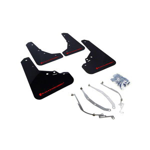 �yUSA�݌ɂ���z Rally Armor 12�N-18�N Fiat 500 (Pop/Sport/Lounge/Abarth) �u���b�N UR Mud Flap w/ ���b�h Logo ralMF25-UR-BLK/RD HD�X