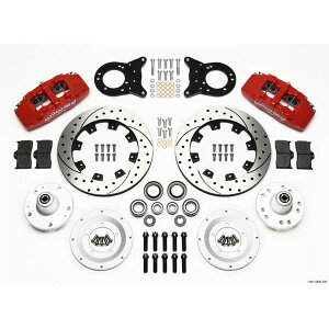 yUSA݌ɂz Wilwood Dynapro 6 tg Hub Kit 12.19in Drill Red 1965-1969 Mustang Disc & Drum Spindle wil140-12947-DR HDX