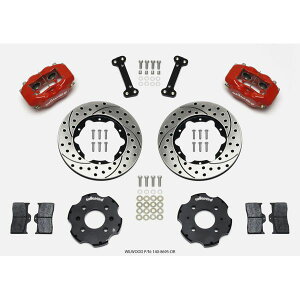 �yUSA�݌ɂ���z Wilwood Forged Dynalite �t�����g Hat Kit 11.00in Drilled Red Integra/Civic w/Fac.240mm Rtr wil140-8695-DR HD�X
