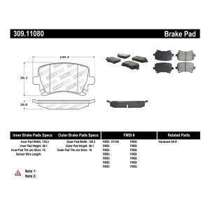 yUSA݌ɂz StopTech ptH[}X 06N-09N AEfB A3/05N-09N AEfB A4/A6/08N-09N AEfB TT/06N-09N VW GTI/06N-09N Jetta sto309.11080 HDX