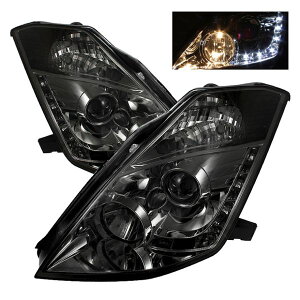 �yUSA�݌ɂ���z Spyder ���Y 350Z 03�N-05�N �v���W�F�N�^�[ �w�b�h���C�g Halogen Model Only - DRL �X���[�N PRO-YD-N350Z02-DRL-SM spy5064752 HD�X
