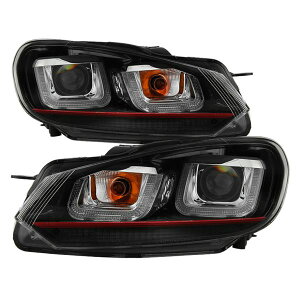 yUSA݌ɂz Spyder VW Golf / GTI 10N-13N Version 3 vWFN^[ wbhCg ubN PRO-YD-VG10V3R-DRL-BK spy5082046 HDX