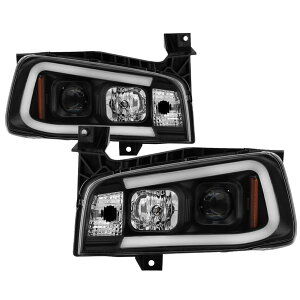 �yUSA�݌ɂ���z Spyder Dodge Charger 06�N-10�N �v���W�F�N�^�[ �w�b�h���C�g - LED Light Bar �u���b�N PRO-YD-DCH05V2-LB-BK spy5085245 HD�X