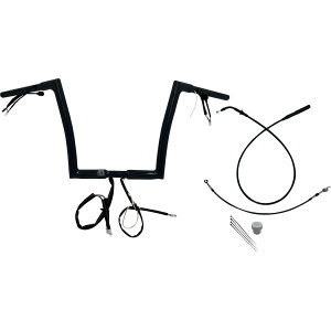 yUSA݌ɂz t@bgoK[Y FAT BAGGERS H-BAR EZ INSTALL WIRED 1.25" FLAT TOP BLK 12" FLTRX, SE 0601-6912 JPX