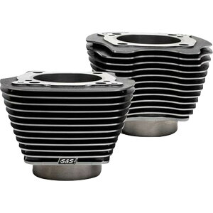 yUSA݌ɂz S&STCN S&S Cycle Cylinder Set 4.25" Bore Unhoned Blk Granite W/HighLight M8 0931-1199 JPX