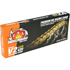 �yUSA�݌ɂ���z ���g�}�X�^�[ Moto-Master MX CHAIN V2-420G, 130 LINKS, GOLD 1220-0447 JP�X