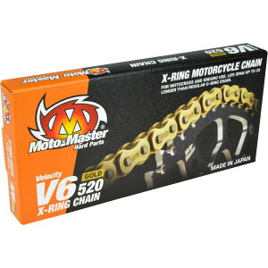 yUSA݌ɂz g}X^[ Moto-Master MX CHAIN V6-520G, X-RING , 120 LINKS, GOLD 1223-1558 JPX