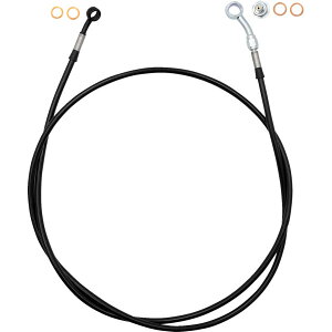 yUSA݌ɂz t@bgoK[Y FAT BAGGERS EZ INSTALL BRAKE LINE FULL LENGTH 64" BLACK BRAID 1741-6838 JPX
