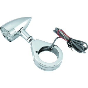 �yUSA�݌ɂ���z Bikers Choice Chrome Mini LED Turn Signals W/ 41 MM Clamp Universal Custom Pr bkc482422 JP�X