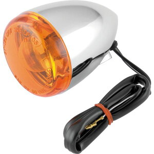 �yUSA�݌ɂ���z Bikers Choice Chrome Bullet Front Turn Signal Amber Lens Single Filament Replaces H-D 68885-00 bkc489936 JP�X