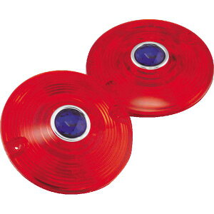�yUSA�݌ɂ���z Bikers Choice 86-17 FLH FLT FLST Red Turn Signal Lens With Blue Dot Pr bkc491262 JP�X