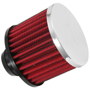 �yUSA�݌ɂ���z K&N Rubber Base Chrome Top Push-In Crankcase Vent Filter 3in OD x 2-1/2in H. knn62-1490 JP�X