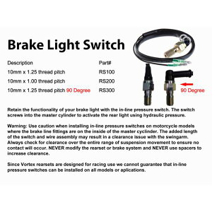 �yUSA�݌ɂ���z Vortex Racing Rearsets Replacement Brake Light Press Switch M10 x 1.00 vtxRS200 JP�X