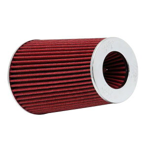 �yUSA�݌ɂ���z K&N Universal Air Filter Chrome Round Tapered Red -4in Flange ID x 1.125in Flange Length x 5.5in H knnRG-1002RD-L JP�X
