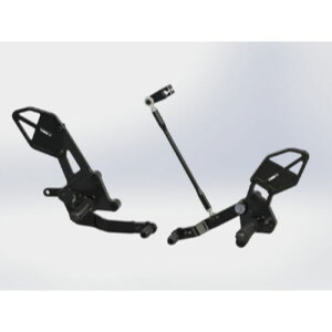�yUSA�݌ɂ���z Vortex Racing 15-17 Yamaha FZ-07,18-24 Yamaha MT-07 Rear Set- Black vtxRS651K JP�X