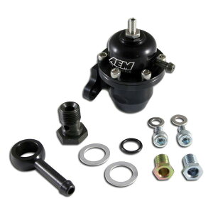 �yUSA�݌ɂ���z AEM 96-97 Acura CL / 94-97 Accord / 96-00 Civic Ex Black Adjustable Fuel Pressure Regulator aem25-304BK JP�X