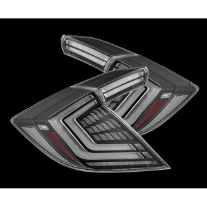 �yUSA�݌ɂ���z AlphaRex 16-21 Honda Civic Hatchback / Type-R FK8 Nova-Series LED Tail Lights (Pair) - Black arx676020 JP�X