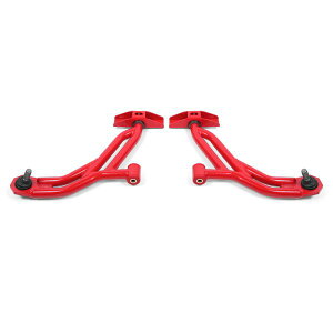 �yUSA�݌ɂ���z BMR 10-14 Ford Mustang / Shelby GT500 Non-Adj. Lower A-Arms (Poly/Delrin) - Red bmrAA754R JP�X