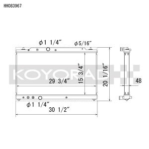�yUSA�݌ɂ���z Koyo 23+ Honda Civic Type R (FL5) All Aluminum Radiator koyHH083967 JP�X