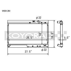 �yUSA�݌ɂ���z Koyo 92-00 Honda Civic 1.6 DOHC (Will Not Fit Vehicles w/AC) Manual Transmission Radiator koyVH0812N1 JP�X