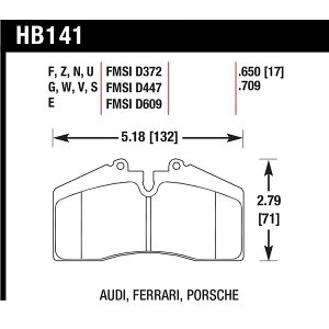 �yUSA�݌ɂ���z Hawk 94-96 Ferrari 456GT Rear / 91-94 Porsche 911 Rear / 94-98 Porsche 911 Front / 86-91 Porsche 928 hawkHB141G.650 JP�X