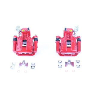 �yUSA�݌ɂ���z Power Stop 94-01 Ford Mustang Rear Red Calipers w/Brackets - Pair psbS4824A JP�X