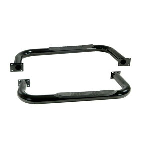 �yUSA�݌ɂ���z Rugged Ridge 3-In Round Side Steps Black 87-95 Jeep Wrangler rug11590.03 JP�X