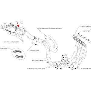 �A�N���|�r�b�` AKRAPOVIC ���y�A�T�C�����T�[ 04�N-05�N CBR1000RR �J�[�{�� M-H10R4-LTC JP�X
