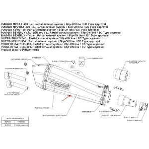 AN|rb` AKRAPOVIC yATCT[ ZAA-TYPEXe E1dl 65/400/45 sAbWI M-HZAA00202SS JPX