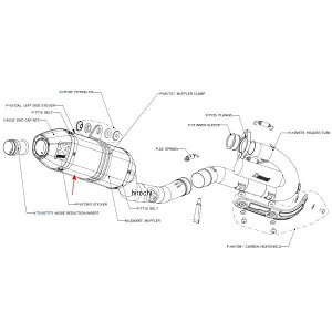AN|rb` AKRAPOVIC yATCT[ wbNX 09Nȍ~ YZ250F `^ M-Q03005T JPX