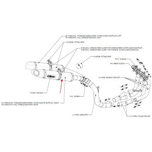 AN|rb` AKRAPOVIC yATCT[ D-TYPE E 07Nȍ~ YZF-R1 `^ M-Y10R9-DTTR JPX