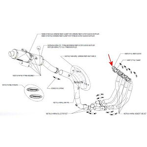 �A�N���|�r�b�` AKRAPOVIC ���y�A�t�����W 04�N-05�N �t�@�C�A�u���[�h CBR1000RR P-F14 JP�X