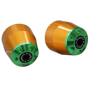 【メーカー在庫あり】 ユーカナヤ U-KANAYA アルミビレット バーエンド CB1300SF SC54 ゴールド/緑 BEGD-HO9-GR JP店