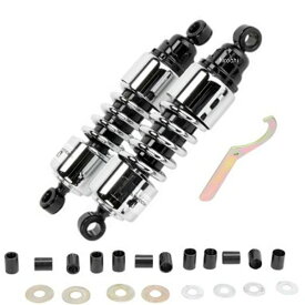 【USA在庫あり】 プログレッシブ PROGRESSIVE ショック 標準硬さ 412 87年-09年 ホンダ、カワサキ 292mm クローム pgr412-4202C JP店
