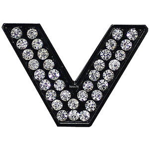 【メーカー在庫あり】 マッドマックス MAD MAX 立体クリスタルエンブレム アルファベットV 黒 O98-2005-V JP店