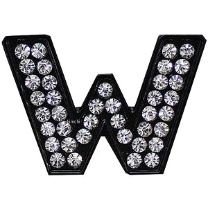 【メーカー在庫あり】 マッドマックス MAD MAX 立体クリスタルエンブレム アルファベットW 黒 O98-2005-W JP店