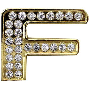 【メーカー在庫あり】 マッドマックス MAD MAX 立体クリスタルエンブレム アルファベットF ゴールド O98-2006-F JP店