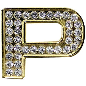 【メーカー在庫あり】 マッドマックス MAD MAX 立体クリスタルエンブレム アルファベットP ゴールド O98-2006-P JP店