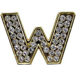 【メーカー在庫あり】 マッドマックス MAD MAX 立体クリスタルエンブレム アルファベットW ゴールド O98-2006-W JP店