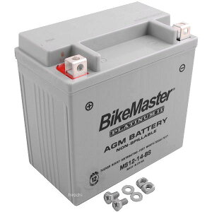 �yUSA�݌ɂ���z �o�C�N�}�X�^�[ BikeMaster AGM �o�b�e���[ YTX14-BS�݊� bkm780713 JP�X