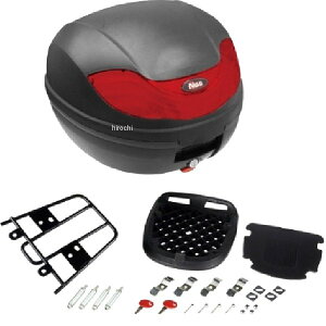 【メーカー在庫あり】 NBS バイクパーツセンター リアボックス 32L/リアキャリアセット PCX用 黒/赤 907957 JP店