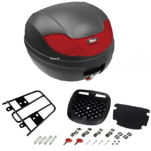 【メーカー在庫あり】 NBS バイクパーツセンター リアボックス 32L/リアキャリア セット DIO110、リード125用 黒/赤 907958 JP店