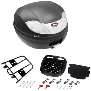 【メーカー在庫あり】 NBS バイクパーツセンター リアボックス 32L/リアキャリアセット PCX用 黒/シルバー 907959 JP店