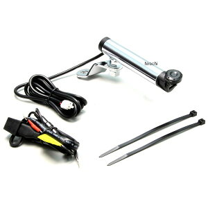 【メーカー在庫あり】 ハリケーン クランプバー ショート 15度 USB電源付 汎用 クローム HU1032C JP店