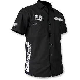【USA在庫あり】 スロットルスレッズ Throttle Threads ショップシャツ Snow 黒 2XLサイズ 3050-2980 JP店