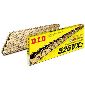 DID 大同工業 チェーン 525VX3 VXシリーズ Xリング ゴールド 126L カシメ 4525516396745 JP店