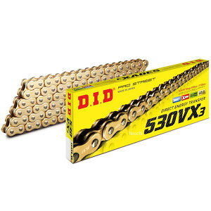 DID 大同工業 チェーン 530VX3 VXシリーズ Xリング ゴールド 102L クリップ 4525516466165 JP店
