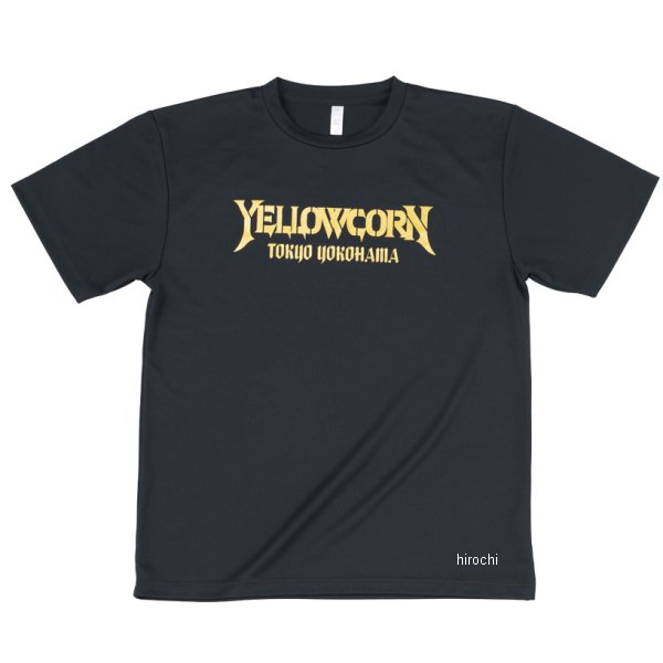 『3年保証』 イエローコーン YeLLOW 現金特価 CORN 2021年春夏モデル クールドライTシャツ 黒 YT-016 ゴールド 3Lサイズ JP店