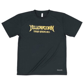 イエローコーン YeLLOW CORN 2022年春夏モデル クールドライTシャツ 黒/ゴールド Lサイズ YT-016 JP店